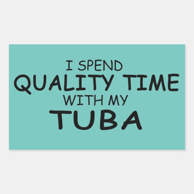 Sticker rectangulaire Tuba Time (Devant)