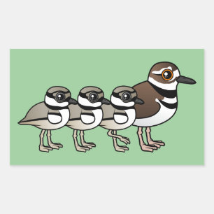 Sticker Rectangulaire Tueur et trois poussins