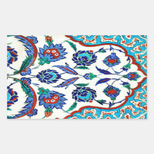 Sticker Rectangulaire tuile de iznik