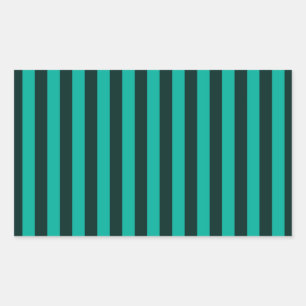 Sticker Rectangulaire Turquoise Vertical Stripes Style Decor