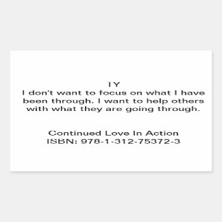 Sticker Rectangulaire Ty Citation dans "L'amour continu en action"