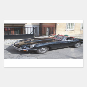 Sticker Rectangulaire Type Jaguar E noir