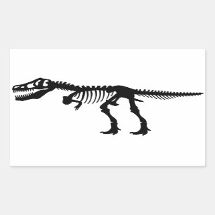 Sticker Rectangulaire Tyrannosaurs Rex Dinosaur Skeleton
