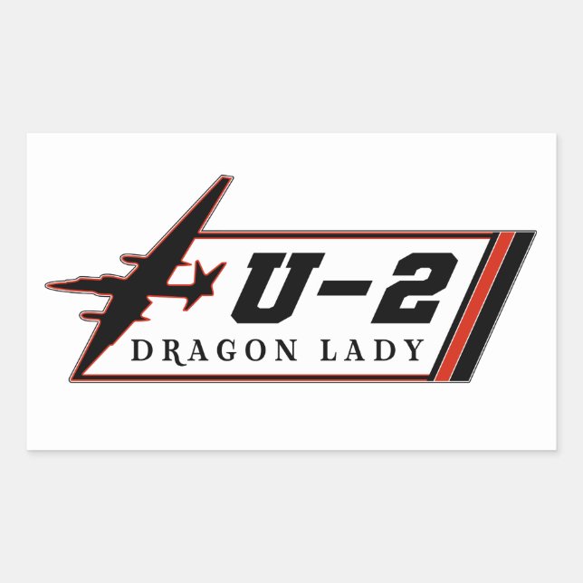 Sticker Rectangulaire U2 Dragon Lady avion espion (Devant)