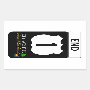 Sticker Rectangulaire U.S. Panneau routier de l'itinéraire 1