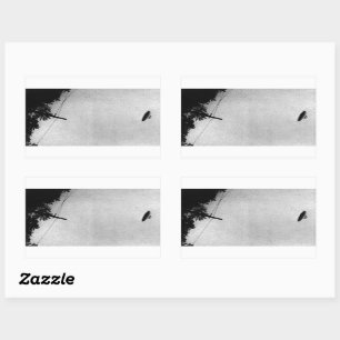 Sticker Rectangulaire UFO Alien Extraterrestrial Spacecraft Top Secret