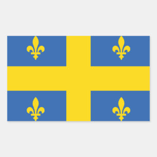 Sticker Rectangulaire Ukraine drapeau québécois ukrainien