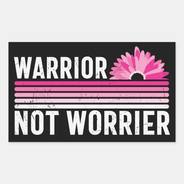 Sticker Rectangulaire Un guerrier pas un travailleur Sensibilisation au  (Devant)