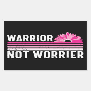 Sticker Rectangulaire Un guerrier pas un travailleur Sensibilisation au