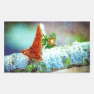 Sticker Rectangulaire Un Petit Dragon Dort