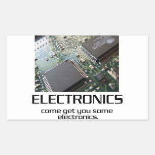 Sticker Rectangulaire Un peu d'électronique.