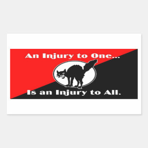 Sticker Rectangulaire une blessure est une blessure pour tous