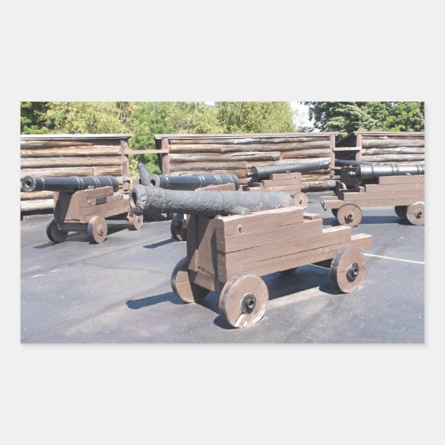 Sticker Rectangulaire Une collection de canons (Devant)