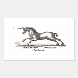 Sticker Rectangulaire Unicorn Classic Running Magic Woodland Créature