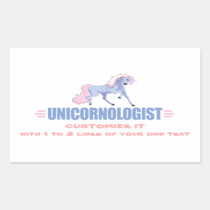 Sticker Rectangulaire Unicorne personnalisée