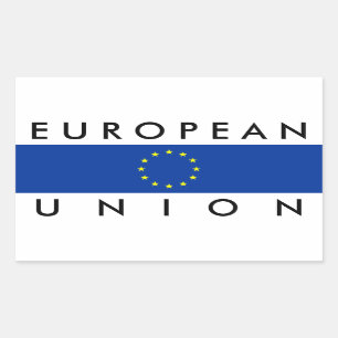 Sticker Rectangulaire union européenne drapeau européen symbole de natio