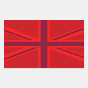 Sticker Rectangulaire Union Jack rouge