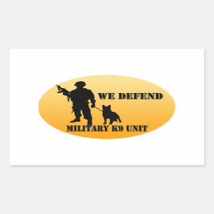 Sticker Rectangulaire Unité K9 militaire