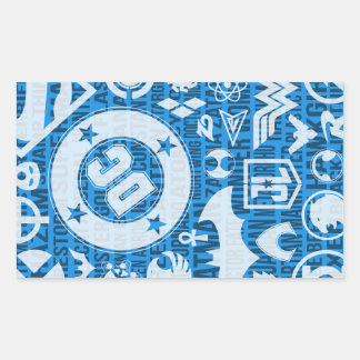 STICKER RECTANGULAIRE UNIVERS DC