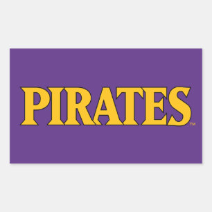 Sticker Rectangulaire Université de Caroline de l'Est   Pirates