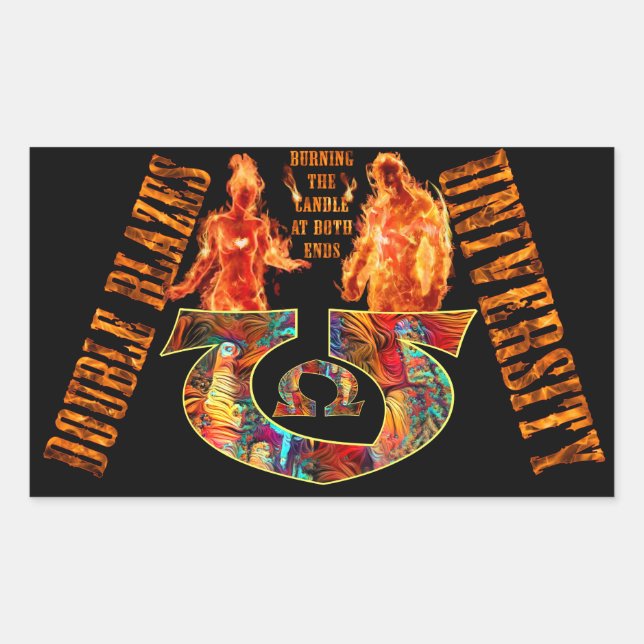 Sticker Rectangulaire Université Double Blazes (Devant)