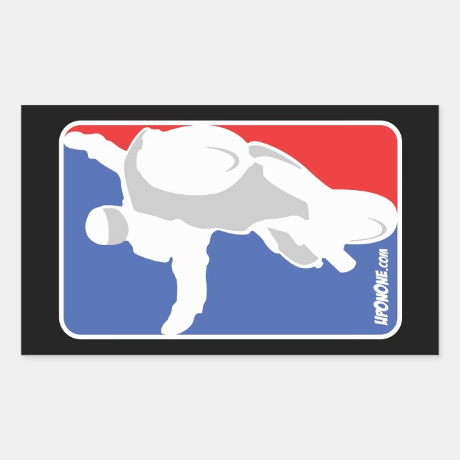 Sticker Rectangulaire UpOnOne.com Logo de style NBA (Devant)