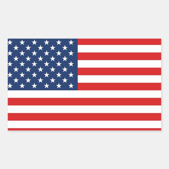 STICKER RECTANGULAIRE USA FLAG (Devant)