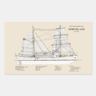 Sticker Rectangulaire USCG Cutter Northland wpg-49 - SBD