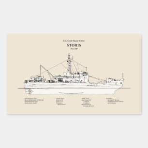Sticker Rectangulaire USCG Cutter Storis wmec-38 - SBD