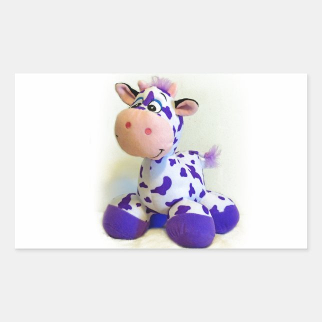 Sticker Rectangulaire Vache pourpre (Devant)