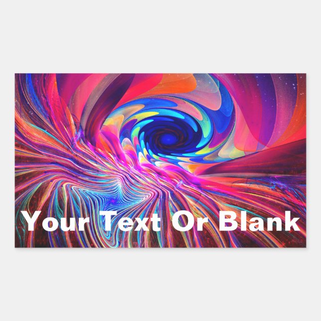 Sticker Rectangulaire Vague de torsion (Devant)