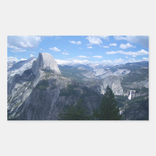 Sticker Rectangulaire Vallée de Yosemite de Glacier Point (Devant)