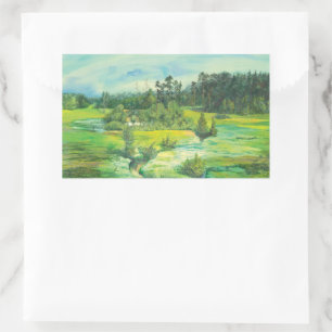 Sticker Rectangulaire vallée verte