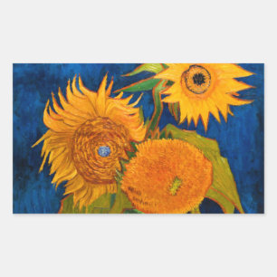 Sticker Rectangulaire Van Gogh Sunflowers