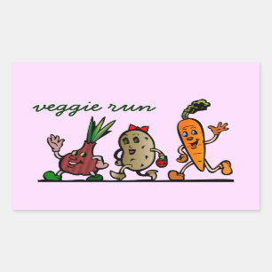 Sticker Rectangulaire veggie fun