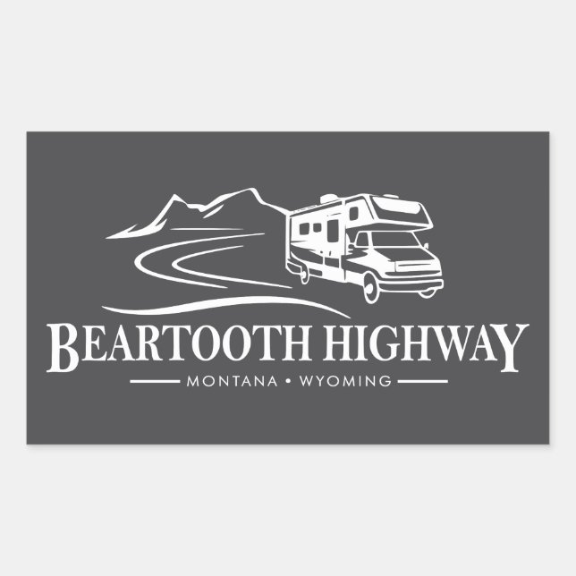 Sticker Rectangulaire Véhicule récréatif Beartooth Highway (Devant)