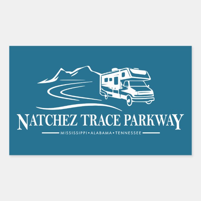 Sticker Rectangulaire Véhicule récréatif Natchez Trace Parkway (Devant)