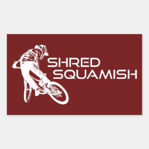 Sticker Rectangulaire Vélo de montagne Shred Squamish