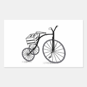 Sticker Rectangulaire Vélo sur 3 roues