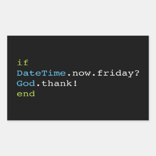 Sticker Rectangulaire Vendredi