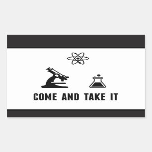 Sticker Rectangulaire Venez il falloir l'autocollant de la Science