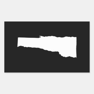 Sticker Rectangulaire Vermont en blanc et noir