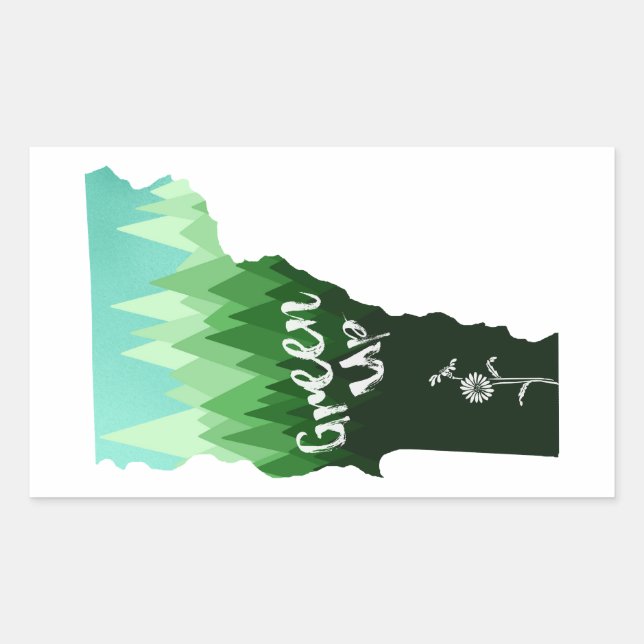 Sticker Rectangulaire Vermont Haut Vermont (Devant)