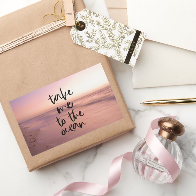 Sticker Rectangulaire Vibes côtières (Cadeaux)