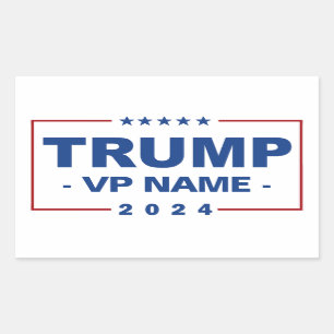 Sticker Rectangulaire Vice-président Trump 2024 sur mesure