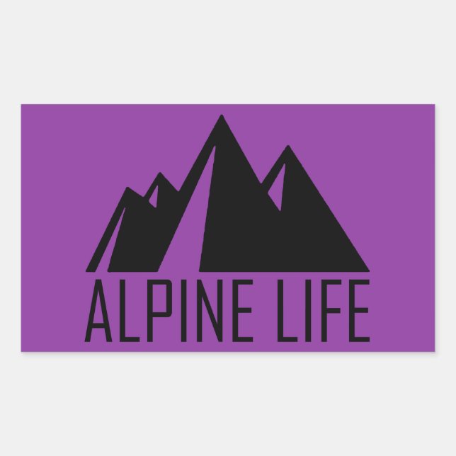 Sticker Rectangulaire Vie alpine (Devant)