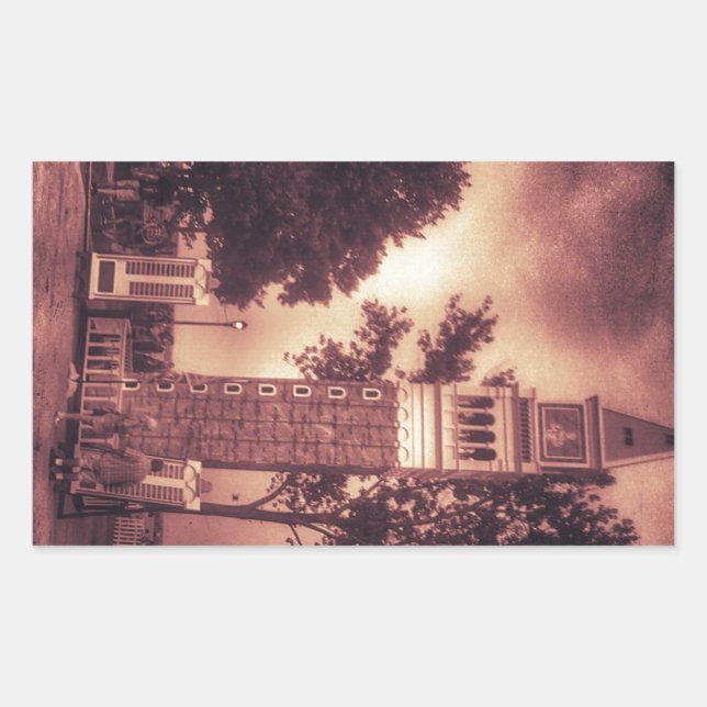 STICKER RECTANGULAIRE VIEILLE TOUR MODE (Devant)