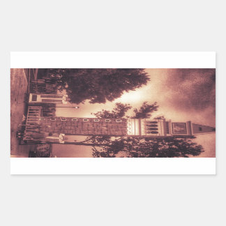 STICKER RECTANGULAIRE VIEILLE TOUR MODE