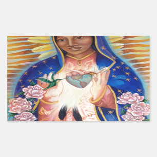 Sticker Rectangulaire Vierge Marie - notre Madame Of Guadalupe
