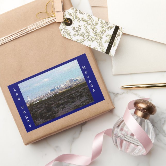 Sticker Rectangulaire Ville de Las Vegas (Cadeaux)